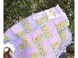Baby Travel Quilt Pink Yellow Mint Green lady bugs and by BuggyD